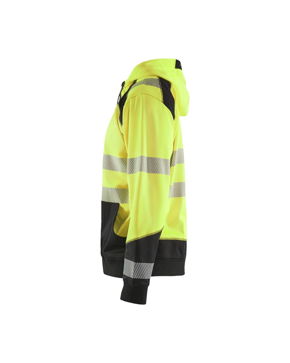 Blåkläder 3546 Hooded sweatshirt met rits High Vis - High Vis Geel/Zwart