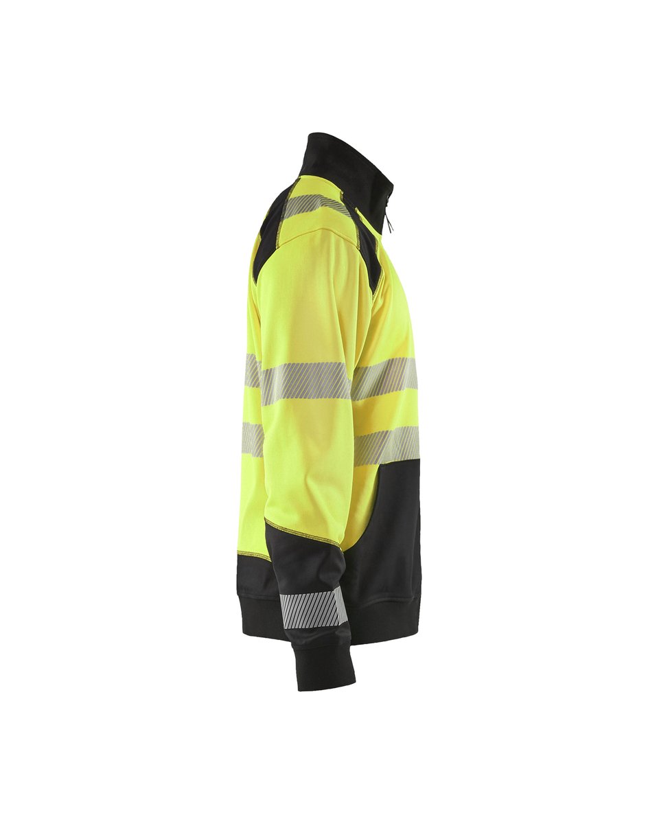 Blåkläder 3556 Sweatshirt met halve rits High Vis - High Vis Geel/Zwart