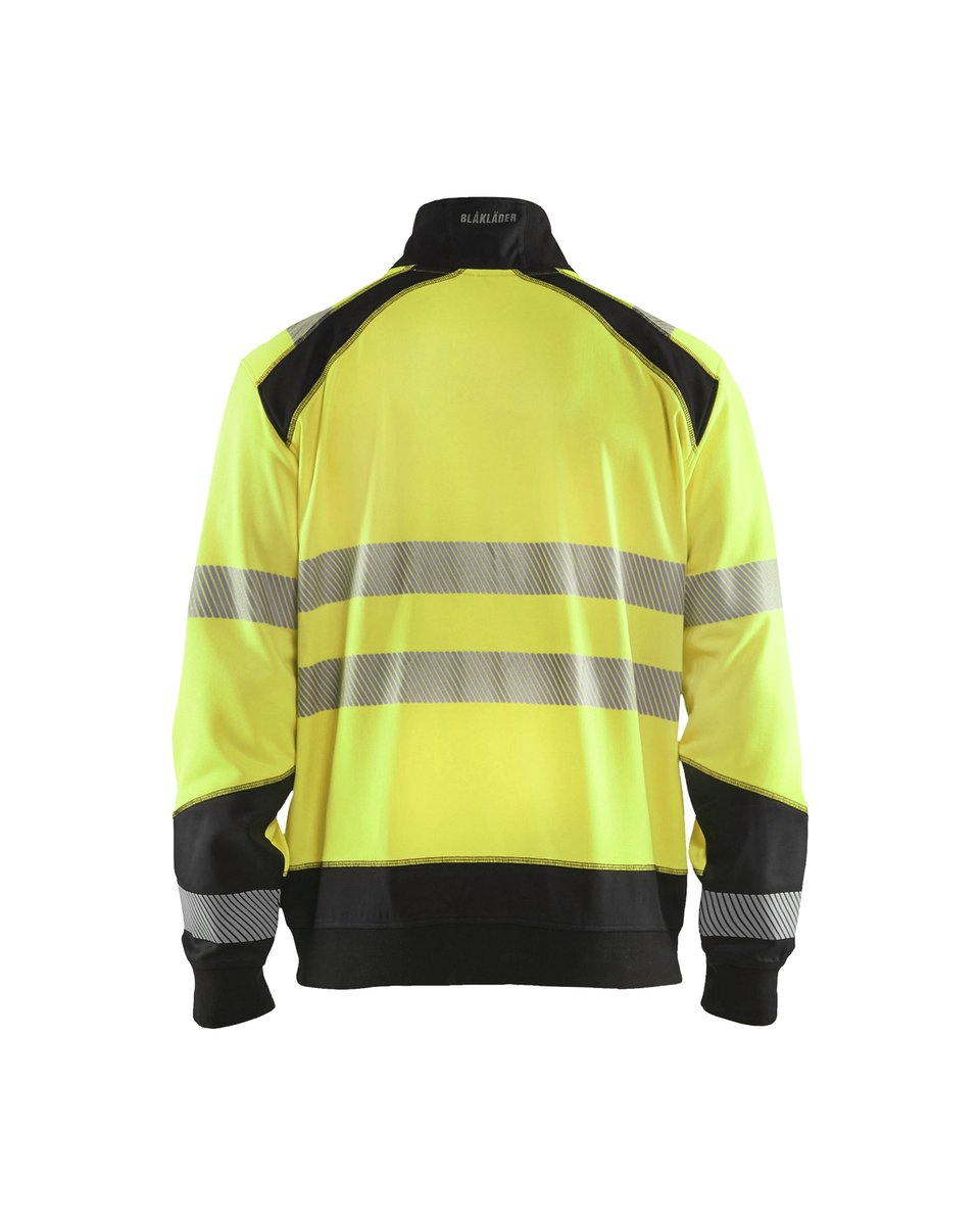 Blåkläder 3558 Sweatshirt met rits High Vis - High Vis Geel/Zwart