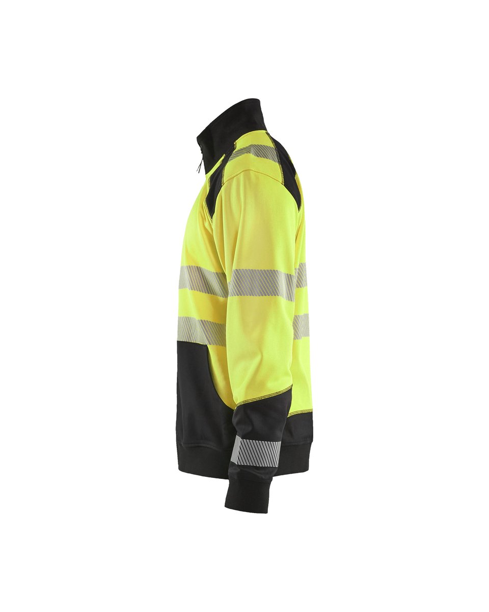 Blåkläder 3558 Sweatshirt met rits High Vis - High Vis Geel/Zwart