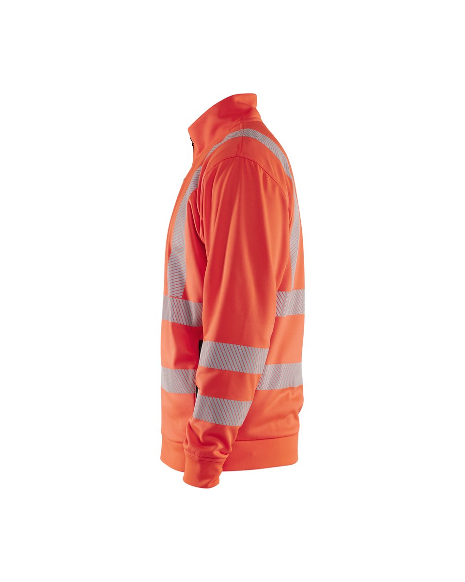 Blåkläder 3563 Sweatshirt met rits High Vis - High Vis Rood
