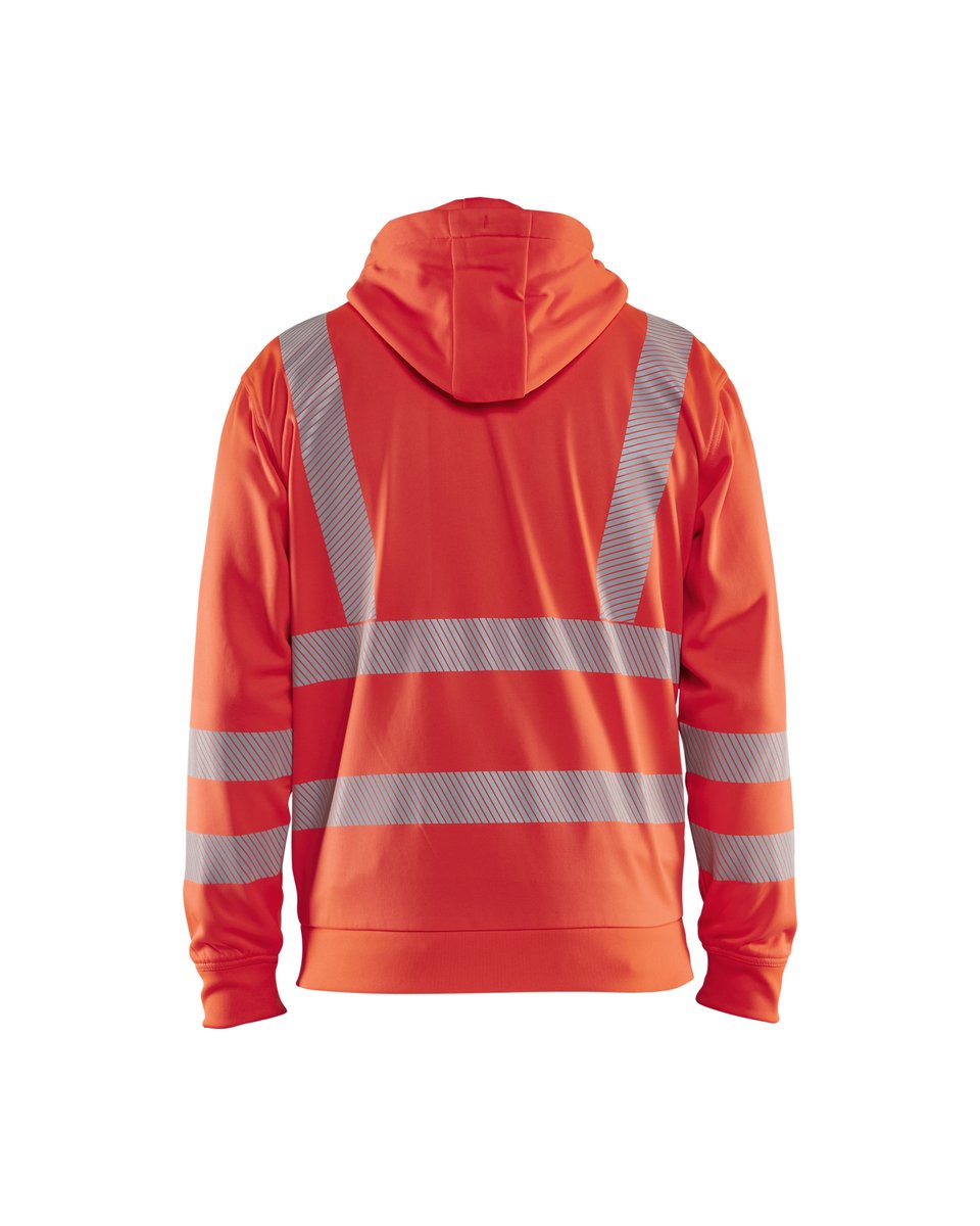 Blåkläder 3565 Hooded sweatshirt met rits High Vis - High Vis Rood