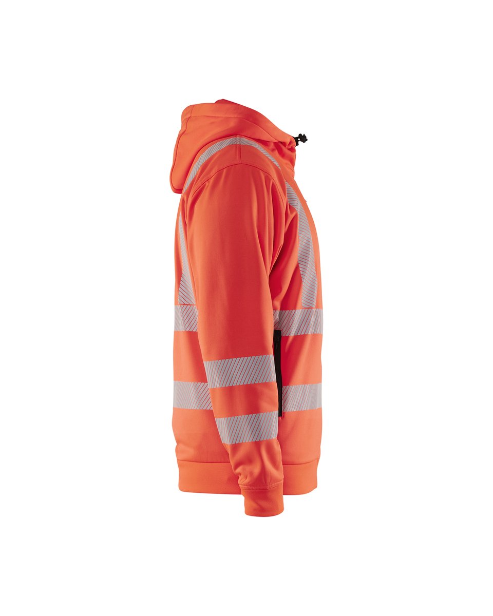 Blåkläder 3565 Hooded sweatshirt met rits High Vis - High Vis Rood