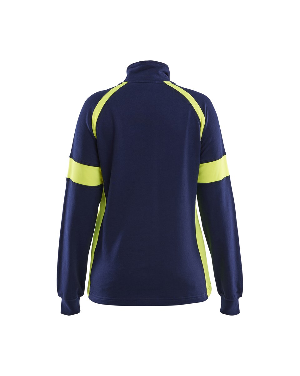 Blåkläder 3566 Dames Sweatshirt visible - Marine/High Vis Geel