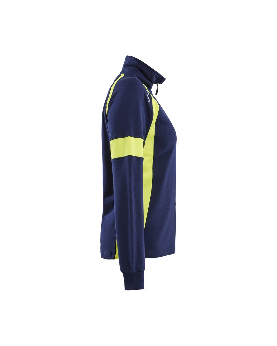 Blåkläder 3566 Dames Sweatshirt visible - Marine/High Vis Geel
