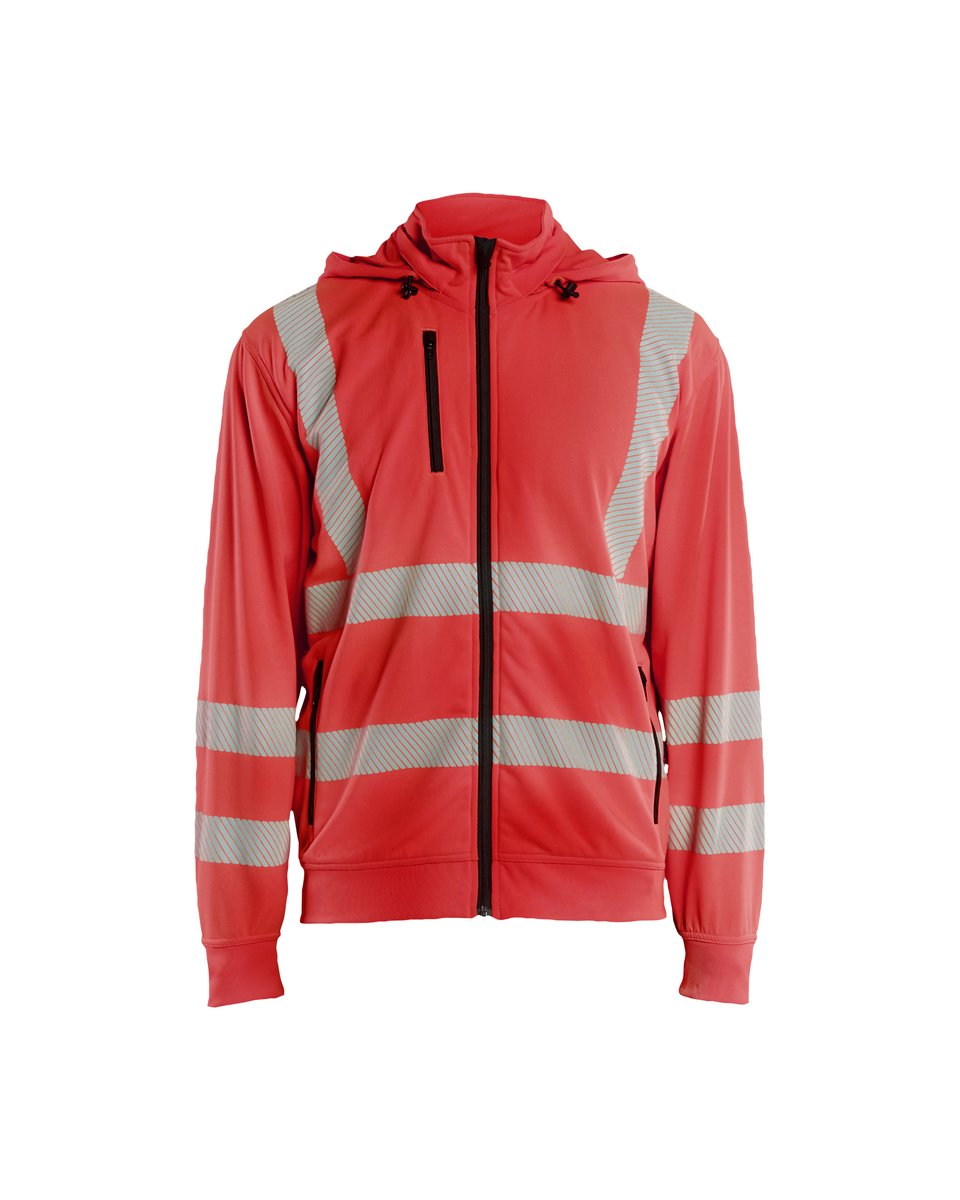 Blåkläder 3573 Sweatshirt met afneembare capuchon High Vis - High Vis Rood