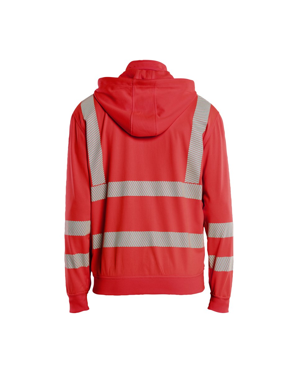 Blåkläder 3573 Sweatshirt met afneembare capuchon High Vis - High Vis Rood