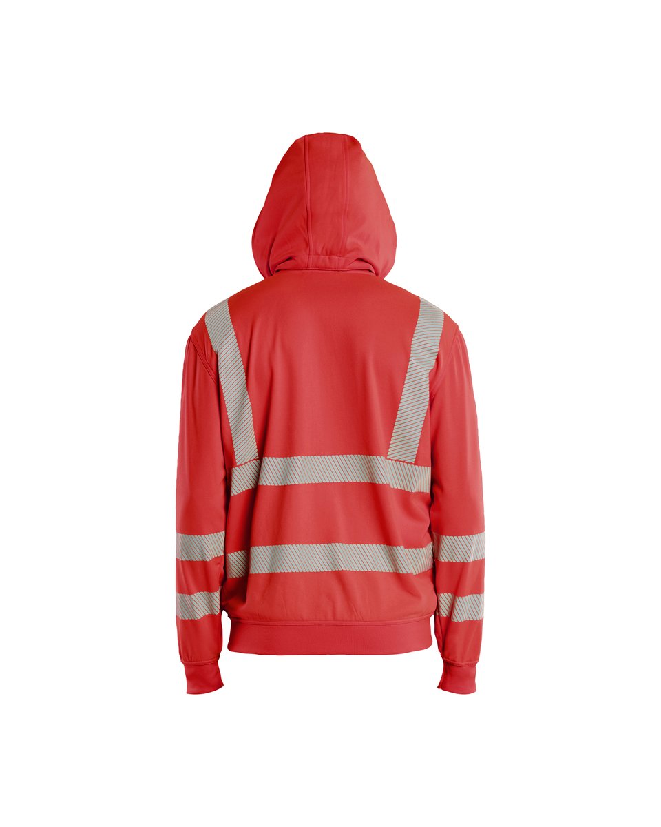 Blåkläder 3573 Sweatshirt met afneembare capuchon High Vis - High Vis Rood