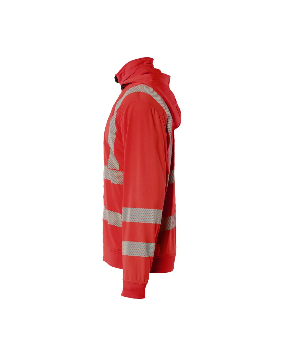 Blåkläder 3573 Sweatshirt met afneembare capuchon High Vis - High Vis Rood