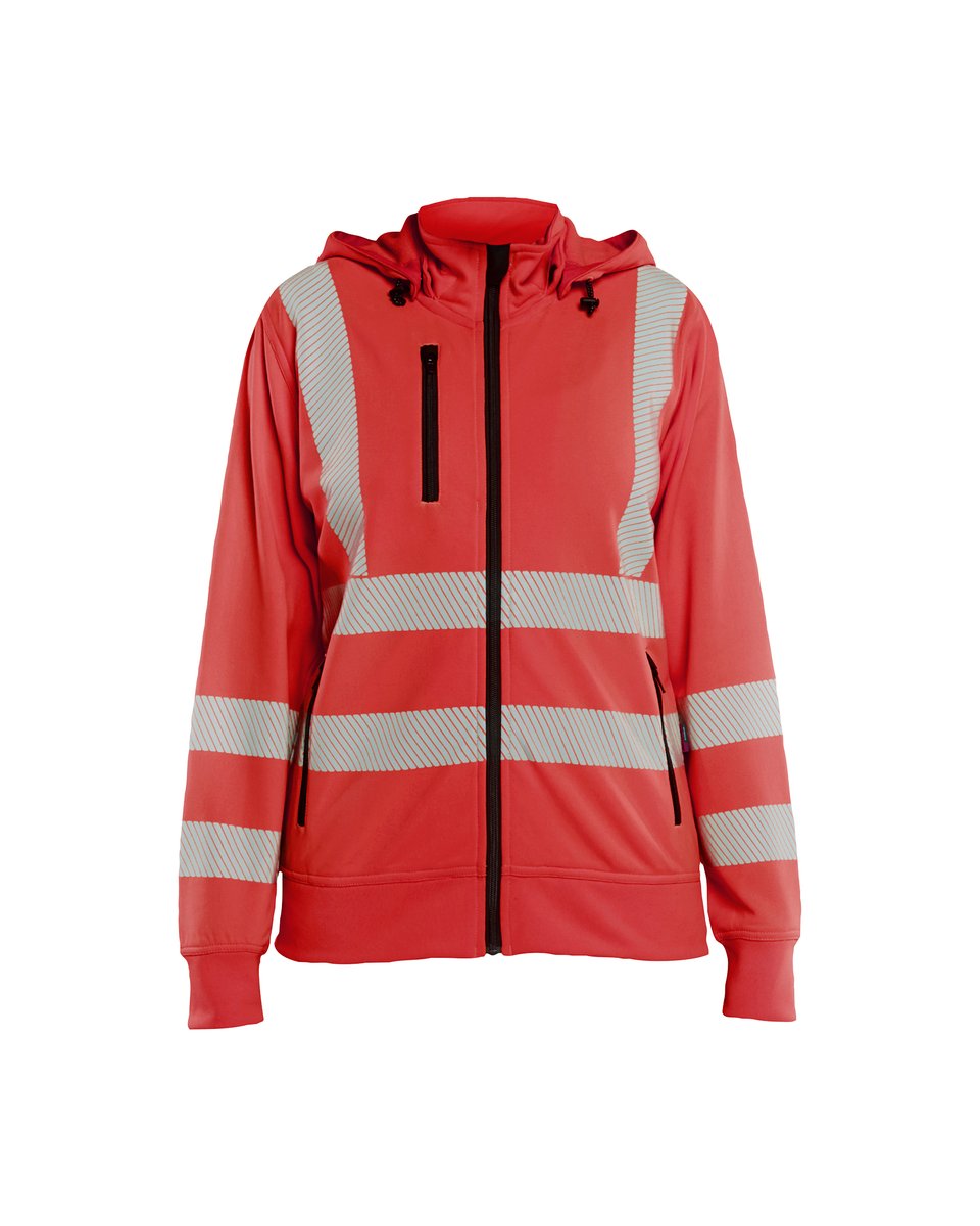 Blåkläder 3574 Dames Sweatshirt met afneembare capuchon High Vis - High Vis Rood