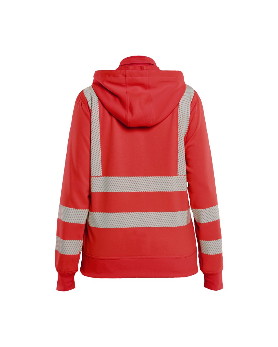 Blåkläder 3574 Dames Sweatshirt met afneembare capuchon High Vis - High Vis Rood