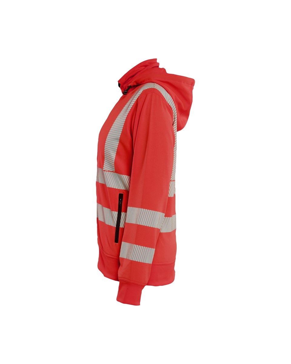 Blåkläder 3574 Dames Sweatshirt met afneembare capuchon High Vis - High Vis Rood