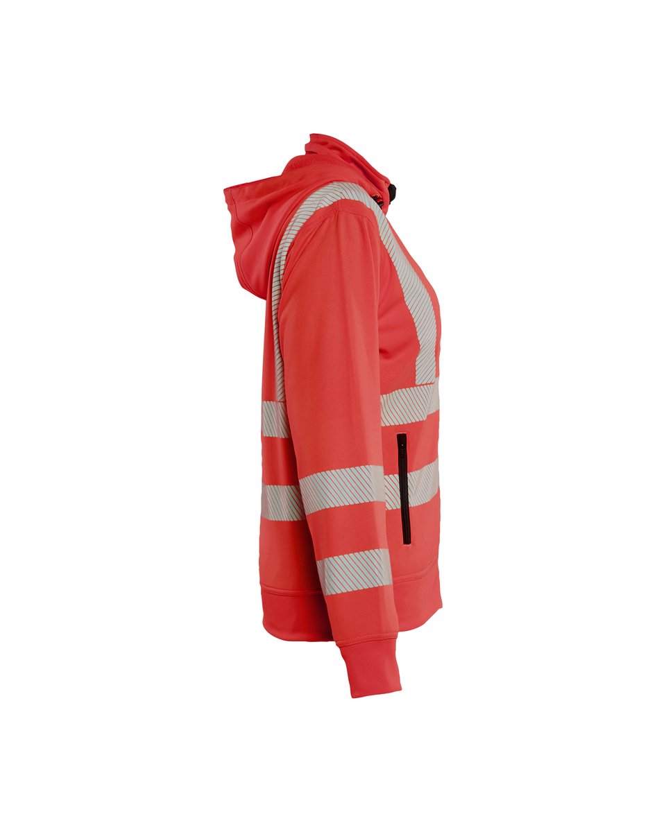 Blåkläder 3574 Dames Sweatshirt met afneembare capuchon High Vis - High Vis Rood