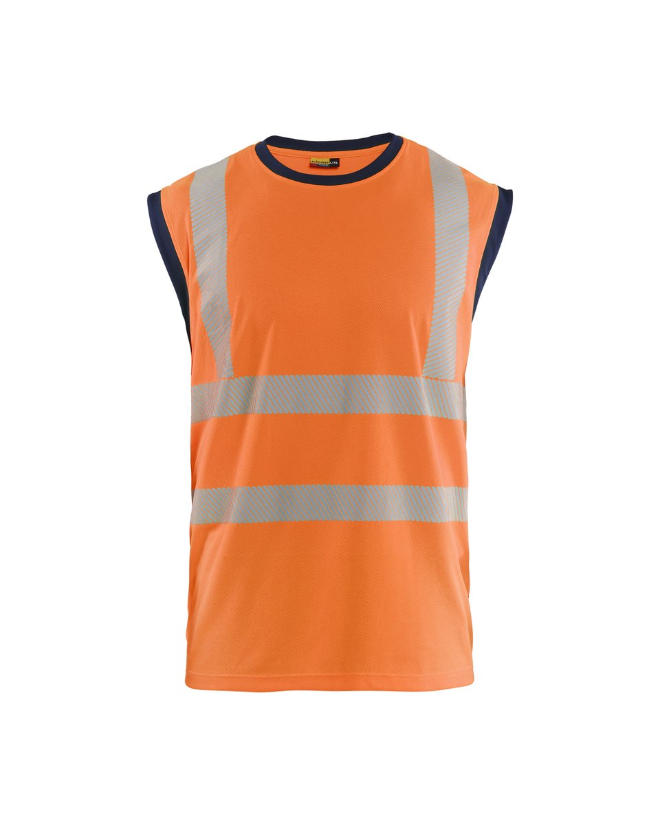 Blåkläder 3575 Mouwloos onderhemd High Vis - High Vis Oranje/Marineblauw