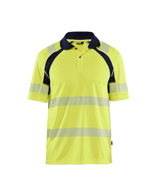 Blåkläder 3595 UV-Poloshirt High Vis - High Vis Geel/Marineblauw