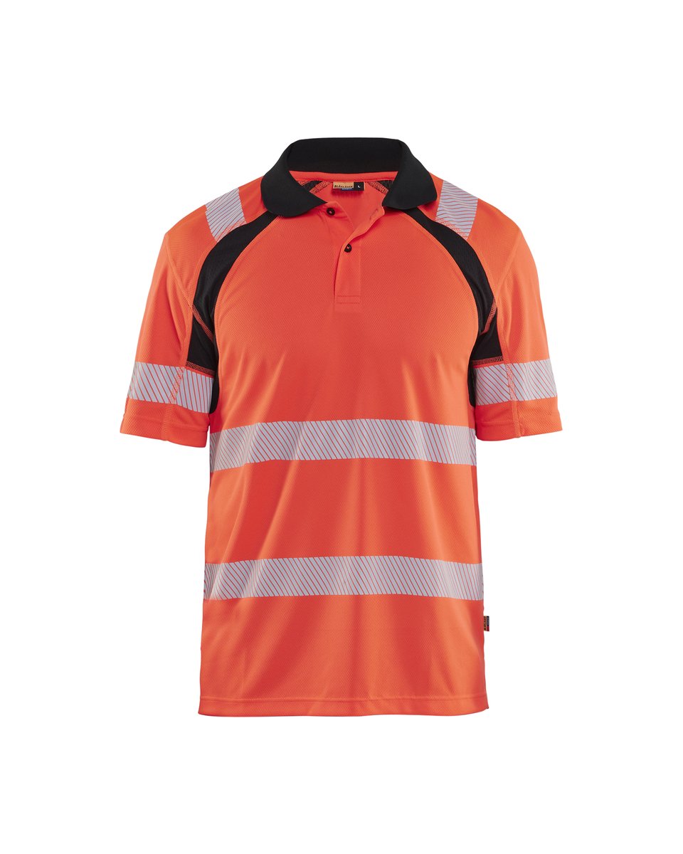 Blåkläder 3595 UV-Poloshirt High Vis - High Vis Rood/Zwart