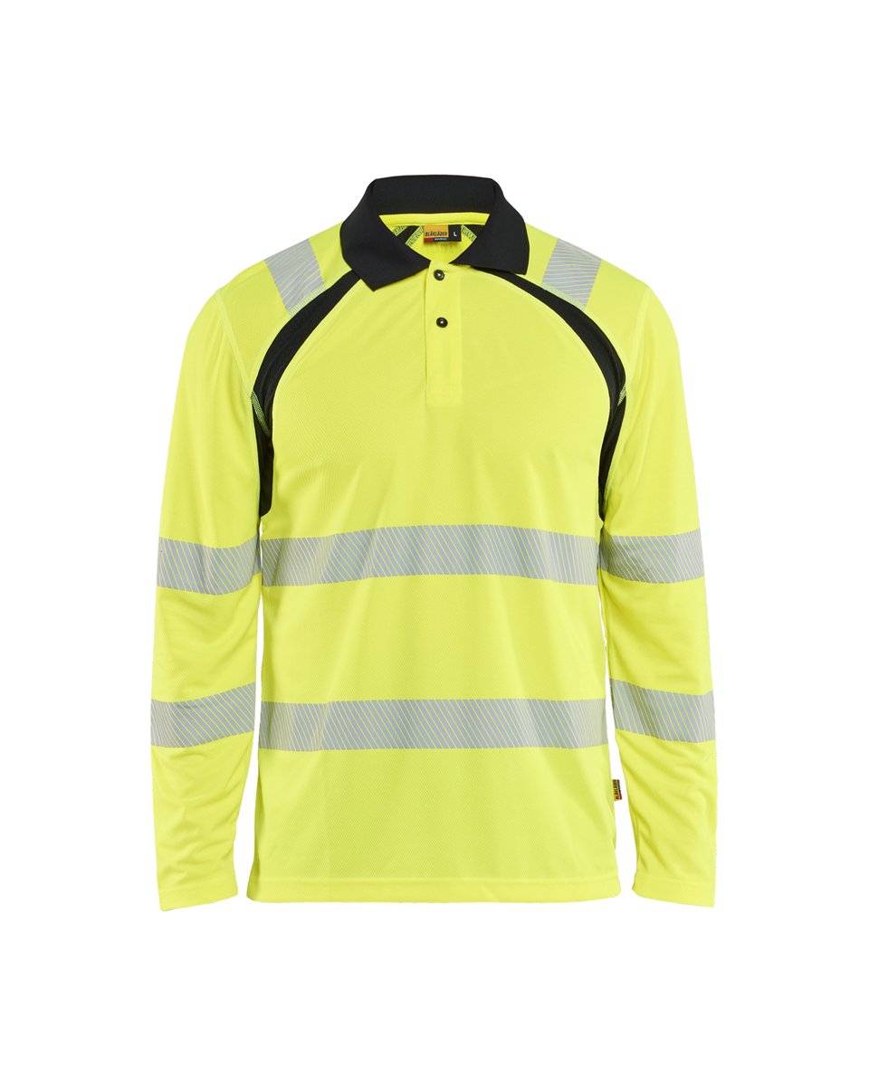 Blåkläder 3598 UV-Poloshirt lange mouwen High Vis - High Vis Geel/Zwart