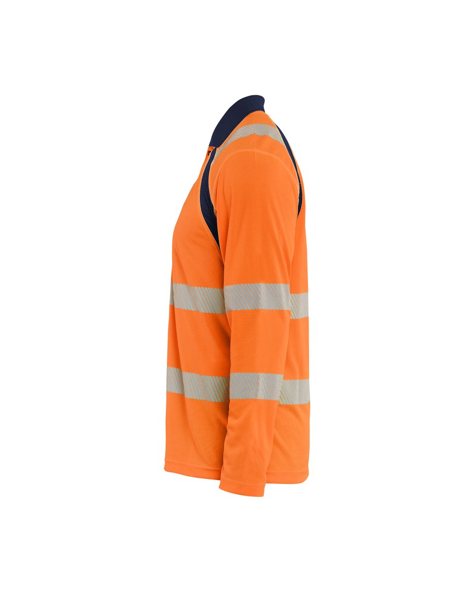 Blåkläder 3598 UV-Poloshirt lange mouwen High Vis - High Vis Oranje/Marineblauw
