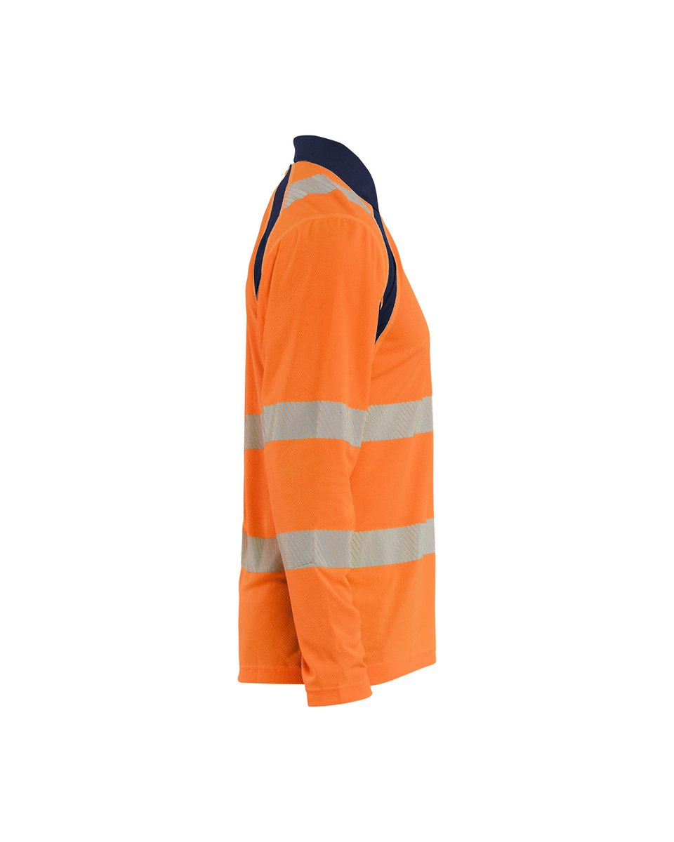 Blåkläder 3598 UV-Poloshirt lange mouwen High Vis - High Vis Oranje/Marineblauw