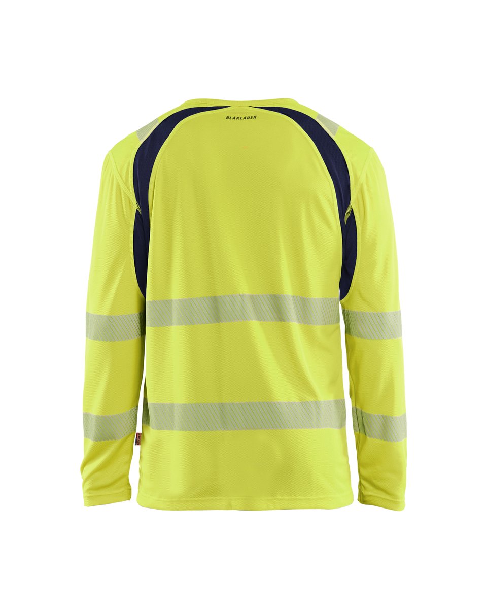 Blåkläder 3599 UV-T-shirt lange mouwen High Vis - High Vis Geel/Marineblauw