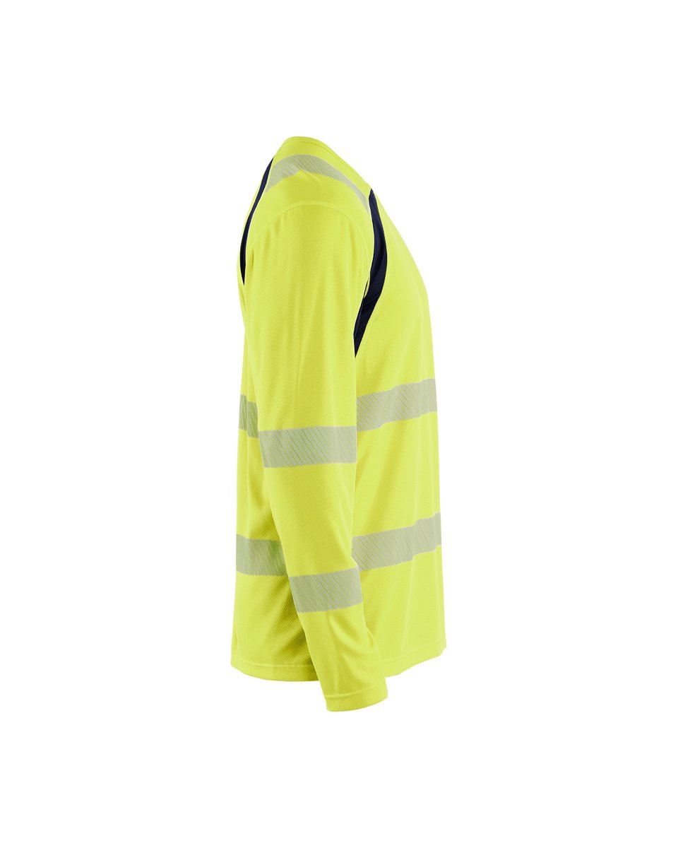 Blåkläder 3599 UV-T-shirt lange mouwen High Vis - High Vis Geel/Marineblauw