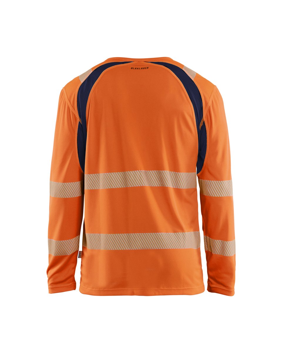 Blåkläder 3599 UV-T-shirt lange mouwen High Vis - High Vis Oranje/Marineblauw