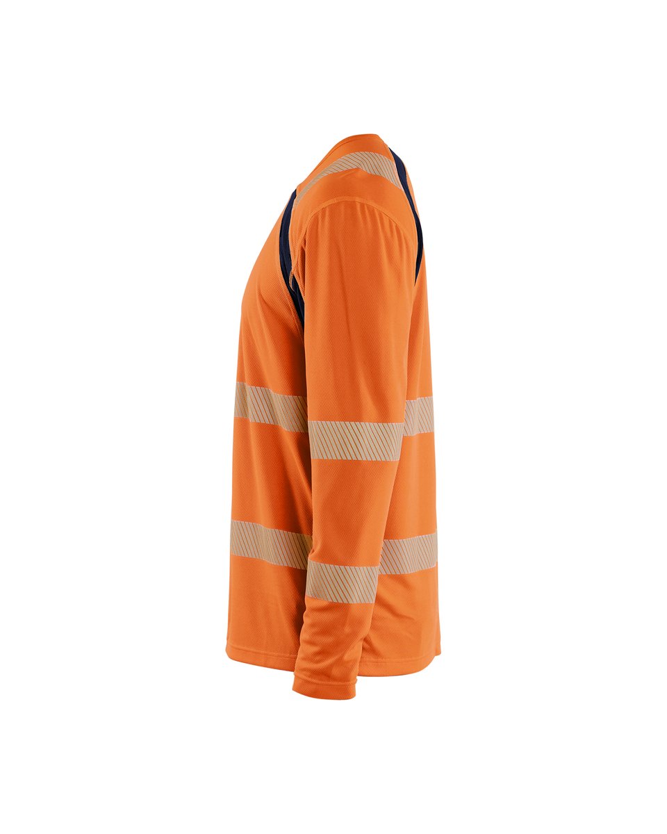 Blåkläder 3599 UV-T-shirt lange mouwen High Vis - High Vis Oranje/Marineblauw