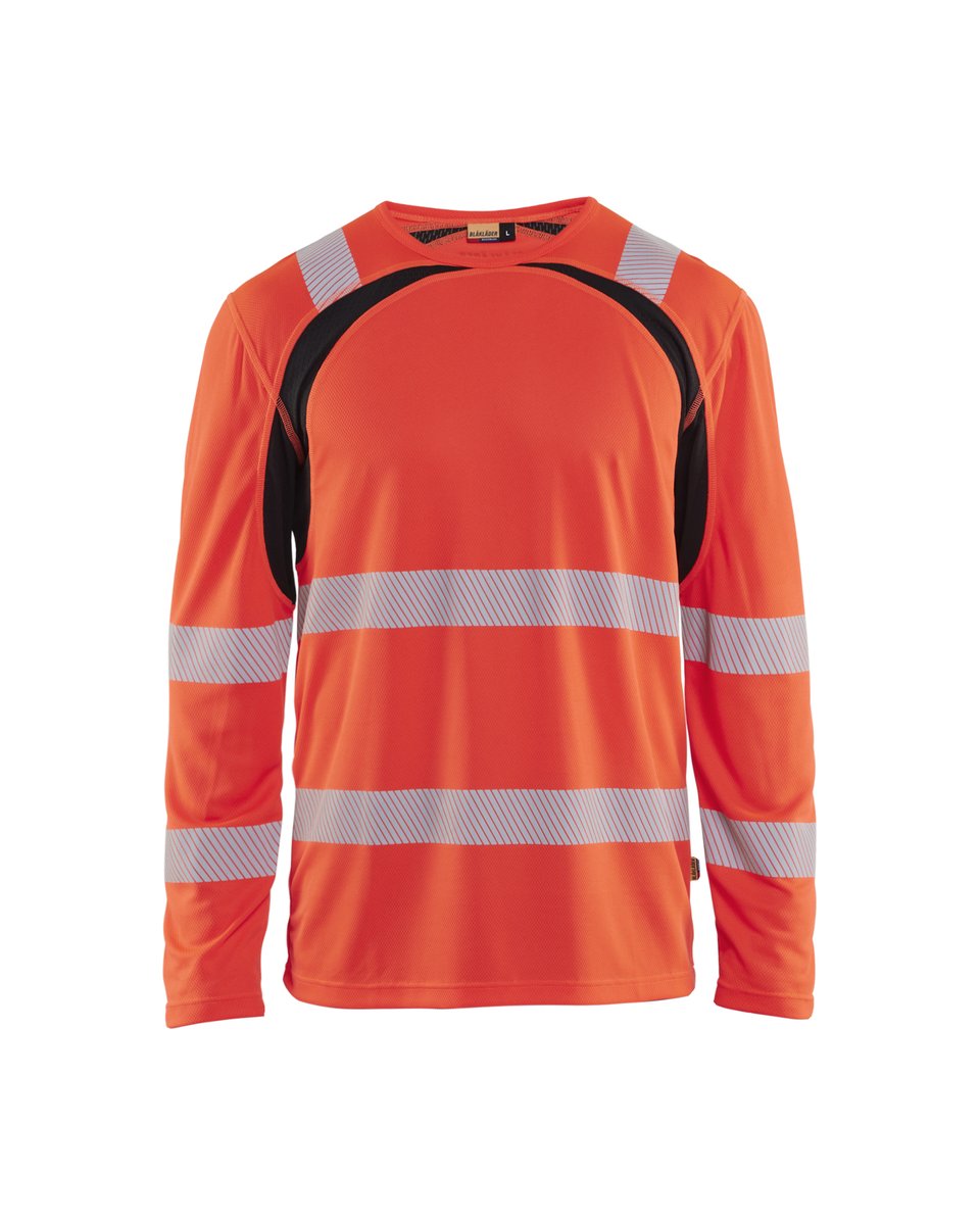 Blåkläder 3599 UV-T-shirt lange mouwen High Vis - High Vis Rood/Zwart