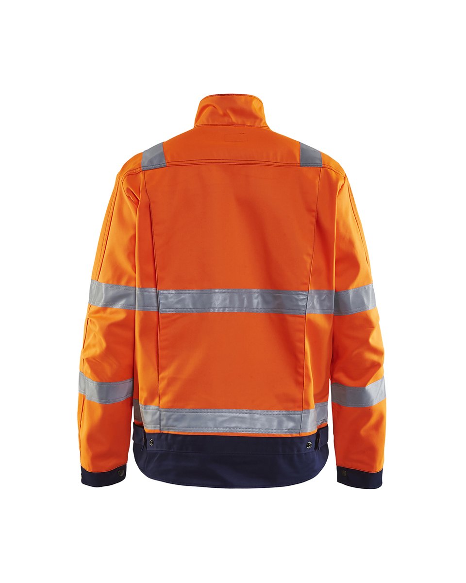 Blåkläder 4023 Jack, ongevoerd High Vis - High Vis Oranje/Marineblauw