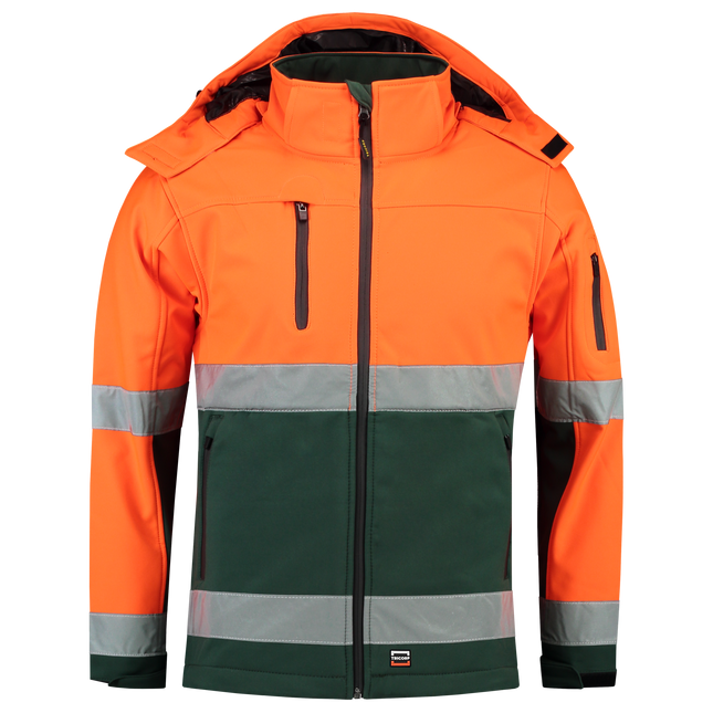 Softshell ISO20471 Bicolor - FluororangeGreen XXL