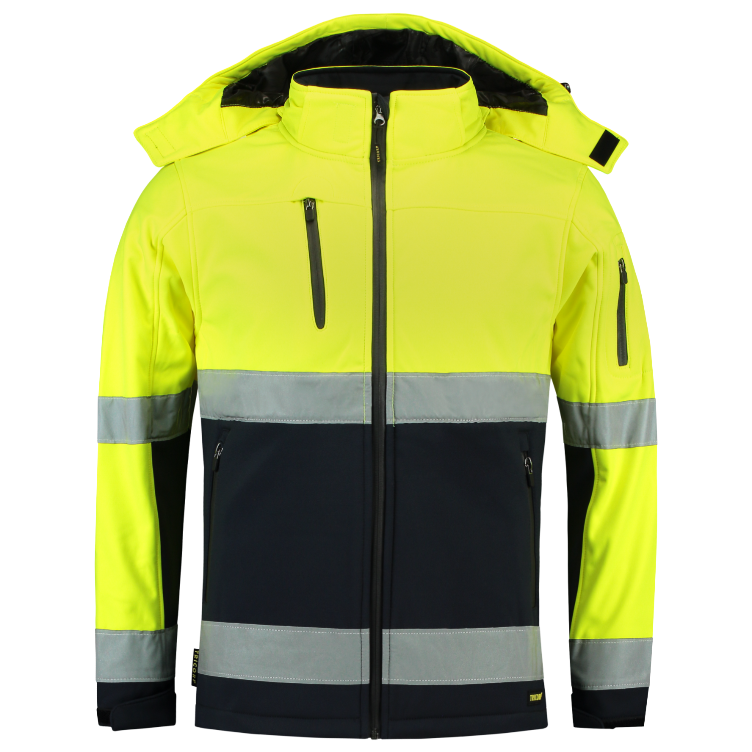 Softshell ISO20471 Bicolor - FluoryellowNavy XXL
