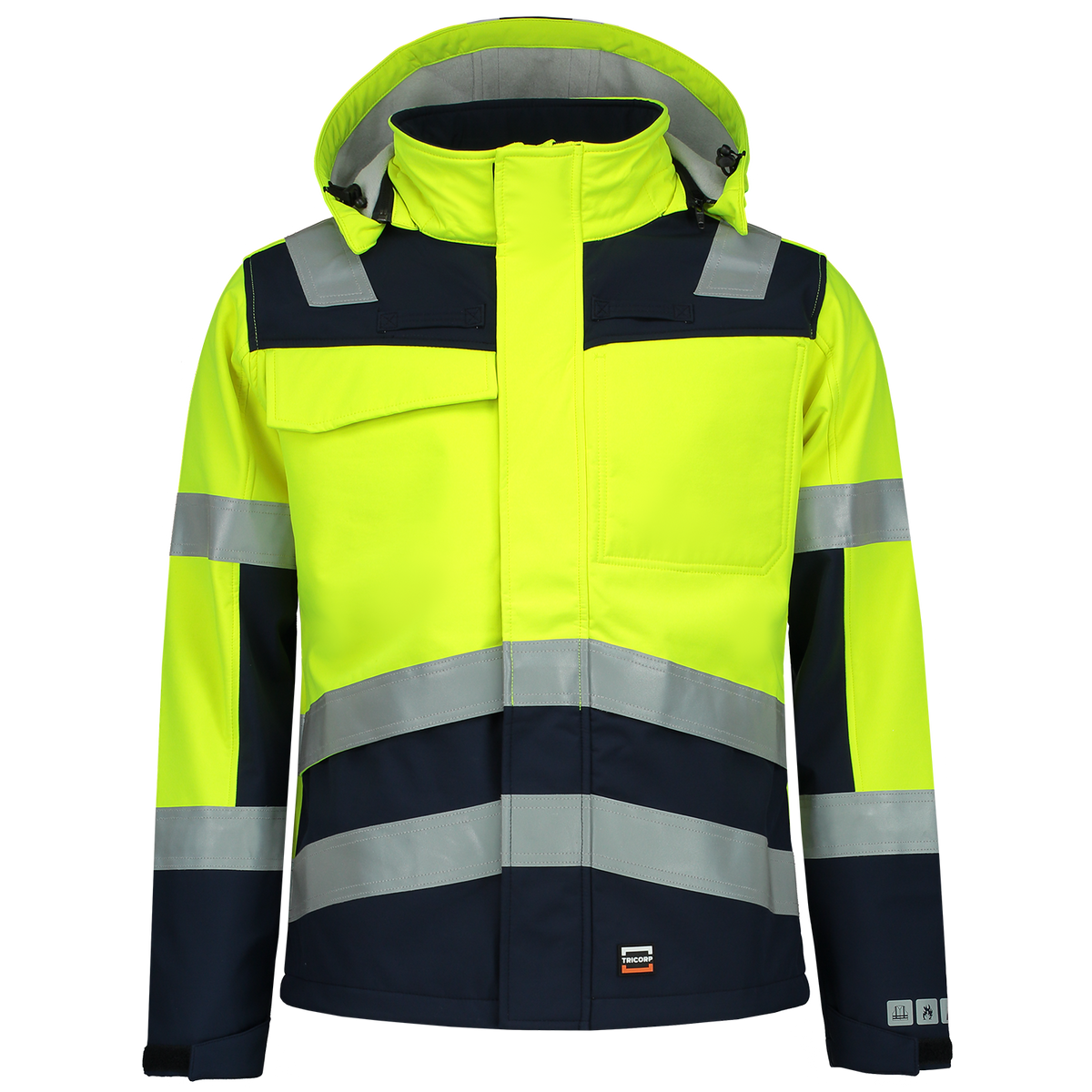 Softshell Multinorm Bicolor - FluoryellowInk XXL