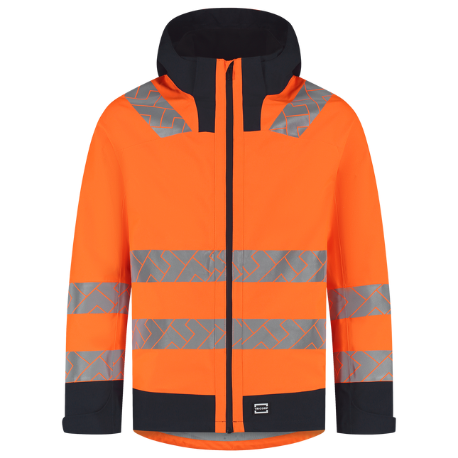 Regenjas Techshell High Vis Redefined - FluororangeInk XXL