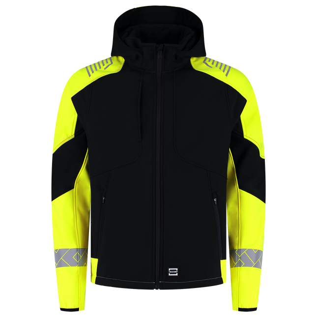 Softshell Capuchon Reflective Redefined - BlackFluoryellow XXL