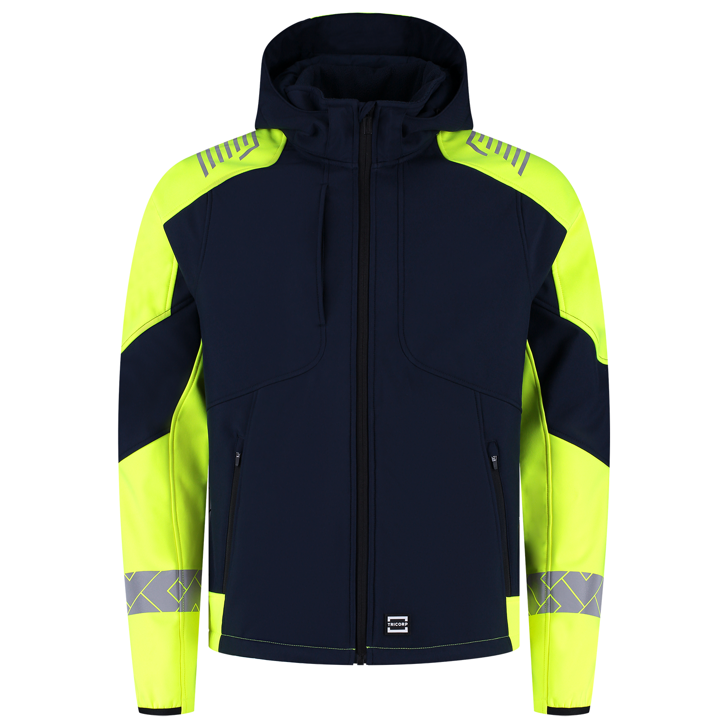 Softshell Capuchon Reflective Redefined - InkFluoryellow XXL