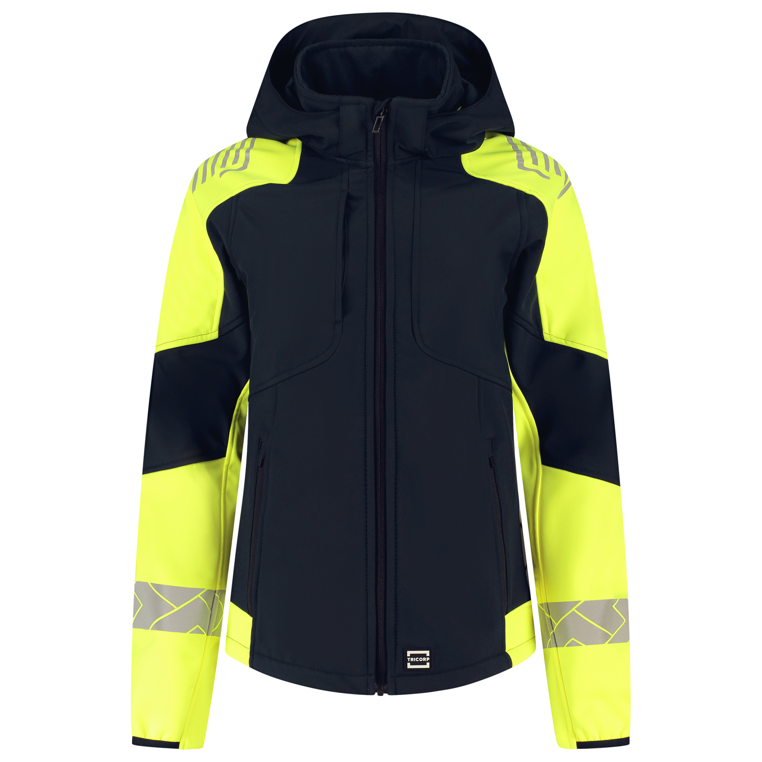 Softshell Capuchon Reflective Redefined Dames - InkFluoryellow XXL