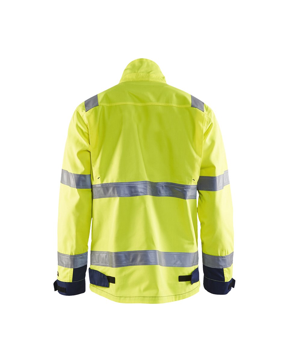 Blåkläder 4064 Jack ongevoerd High Vis - High Vis Geel/Marineblauw