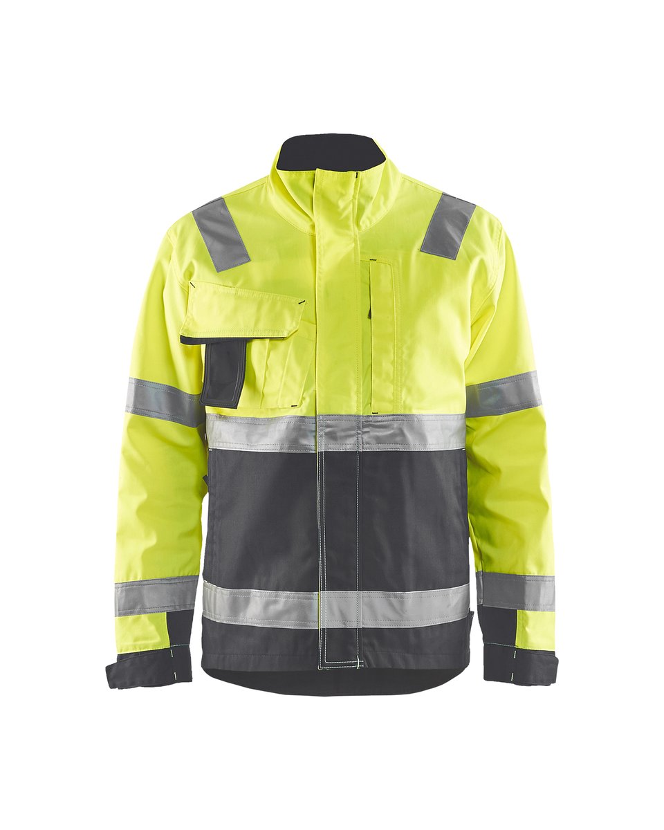 Blåkläder 4064 Jack ongevoerd High Vis - HIgh Vis Geel/Medium grijs