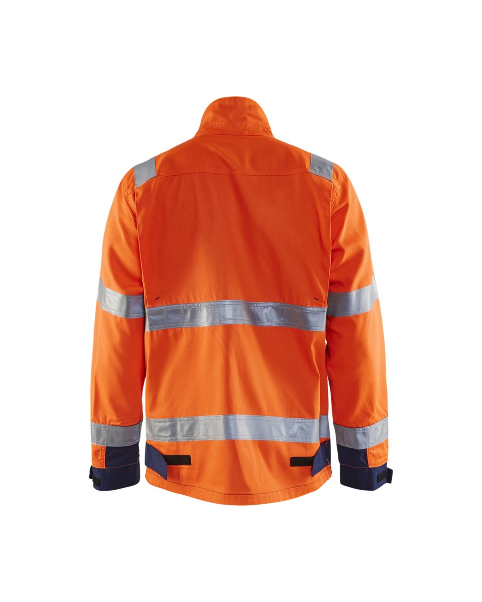 Blåkläder 4064 Jack ongevoerd High Vis - High Vis Oranje/Marineblauw