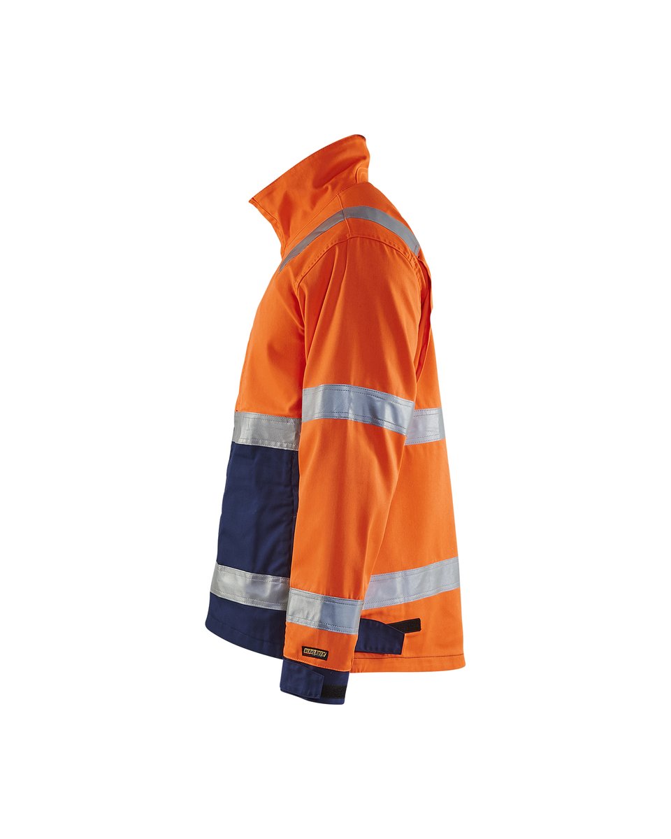 Blåkläder 4064 Jack ongevoerd High Vis - High Vis Oranje/Marineblauw