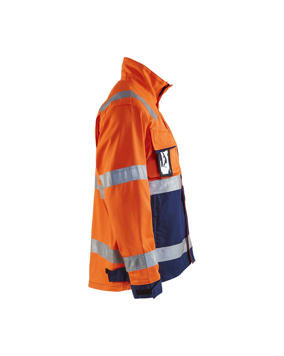 Blåkläder 4064 Jack ongevoerd High Vis - High Vis Oranje/Marineblauw