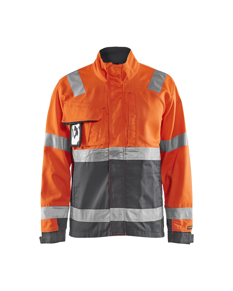 Blåkläder 4064 Jack ongevoerd High Vis - High Vis Oranje/Medium grijs