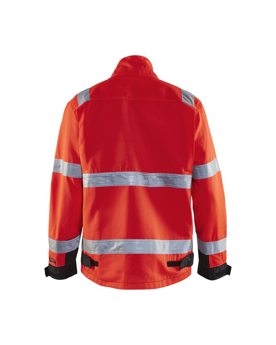 Blåkläder 4064 Jack ongevoerd High Vis - High Vis Rood/Zwart