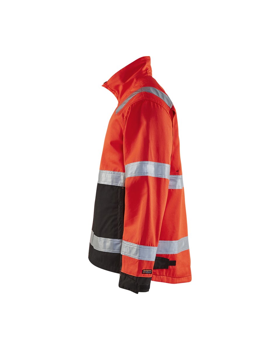 Blåkläder 4064 Jack ongevoerd High Vis - High Vis Rood/Zwart
