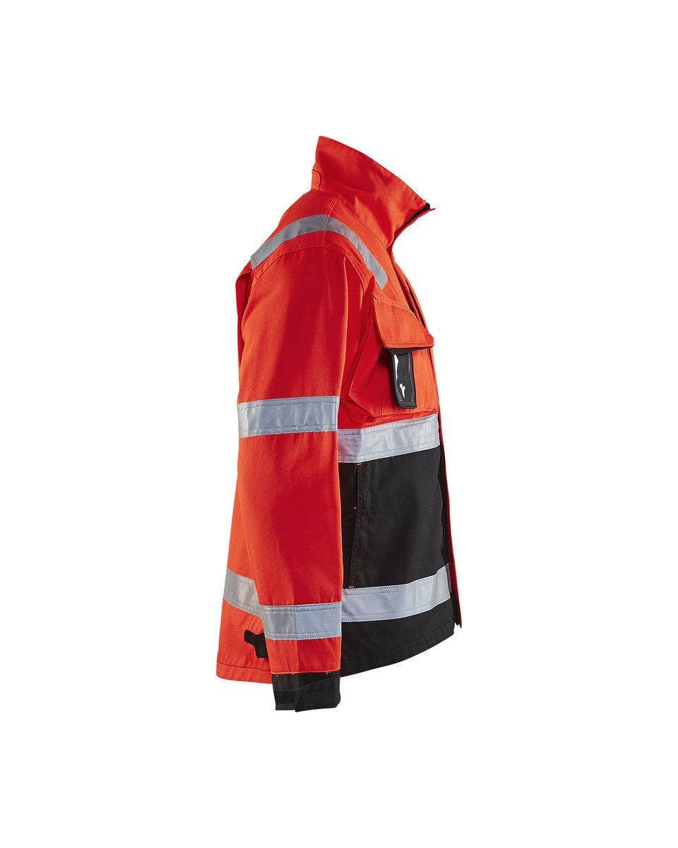 Blåkläder 4064 Jack ongevoerd High Vis - High Vis Rood/Zwart