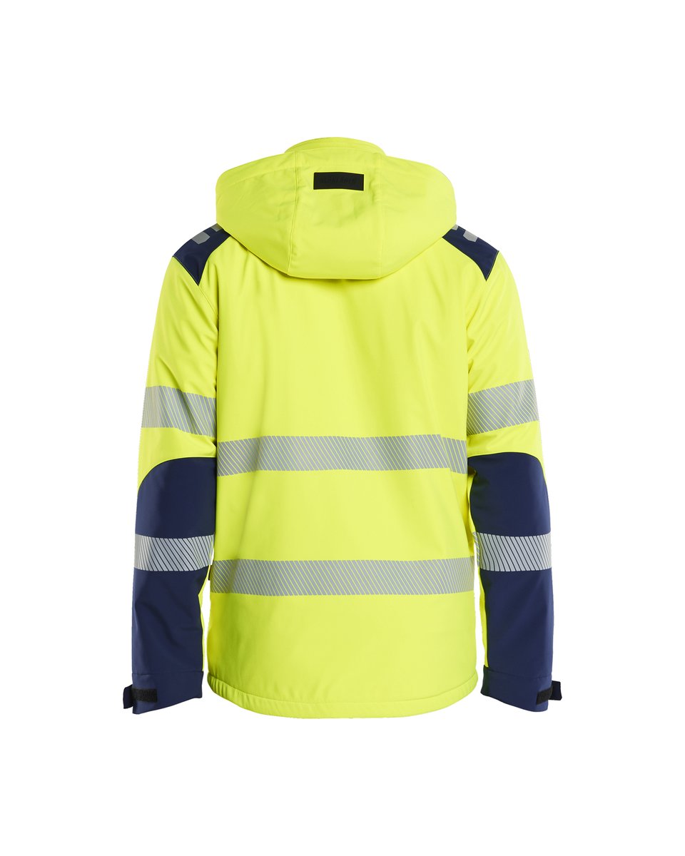 Blåkläder 4400 Softshell Winterjas High Vis - High Vis Geel/Marineblauw