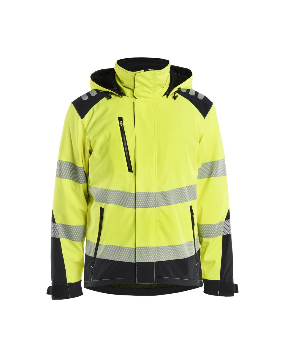 Blåkläder 4400 Softshell Winterjas High Vis - High Vis Geel/Zwart