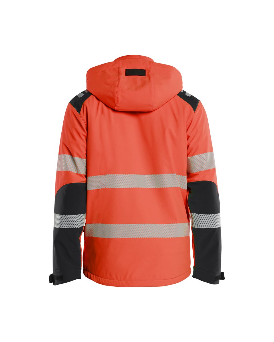 Blåkläder 4400 Softshell Winterjas High Vis - High Vis Rood/Zwart