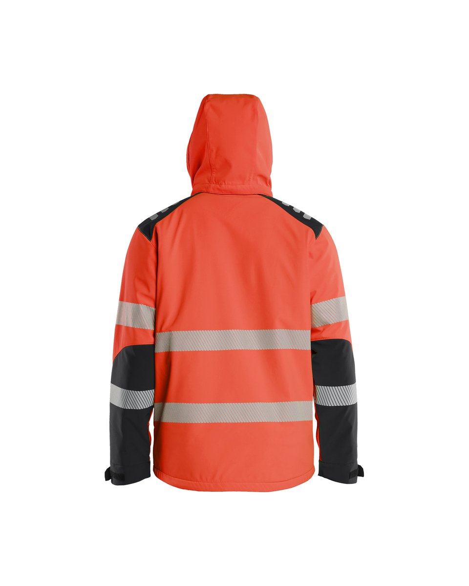 Blåkläder 4400 Softshell Winterjas High Vis - High Vis Rood/Zwart