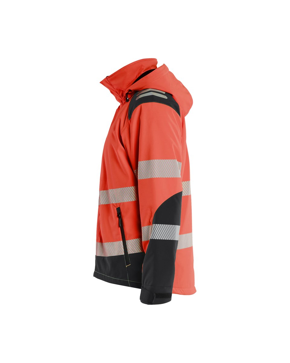 Blåkläder 4400 Softshell Winterjas High Vis - High Vis Rood/Zwart